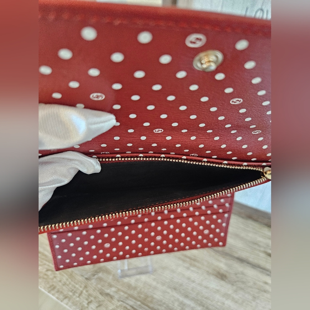 Gucci Calfskin GG Continental Wallet Red - Picture 10 of 12